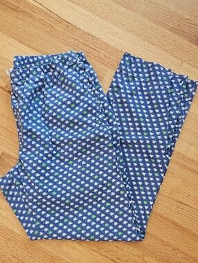 Vineyard Vines Blue and White Starburst Pajama Pants